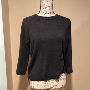 Charcoal 3/4 Sleeve Sweater